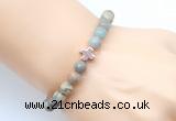 CGB9365 8mm, 10mm serpentine jasper & cross hematite power beads bracelets