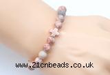 CGB9366 8mm, 10mm red net jasper & cross hematite power beads bracelets