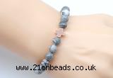 CGB9368 8mm, 10mm grey picture jasper & cross hematite power beads bracelets