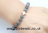 CGB9409 8mm, 10mm labradorite & cross hematite power beads bracelets