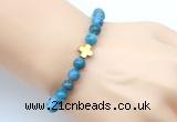 CGB9410 8mm, 10mm apatite & cross hematite power beads bracelets