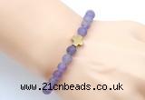 CGB9418 8mm, 10mm matte amethyst & cross hematite power beads bracelets