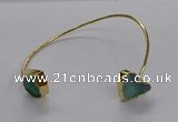 CGB942 15*20mm - 16*16mm freeform & heart druzy agate bangles