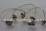 CGB945 13*18mm - 18*18mm freeform druzy agate bangles