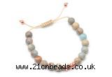 CGB9475 8mm, 10mm serpentine jasper & rondelle hematite adjustable bracelets