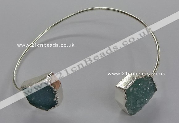 CGB952 13*18mm - 15*20mm freeform druzy agate bangles wholesale