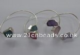 CGB955 13*18mm - 15*20mm freeform druzy agate bangles wholesale