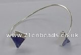 CGB979 10*12mm - 13*15mm triangle druzy agate bangles wholesale