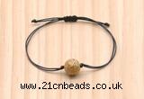 CGB9927 Fashion 12mm picture jasper adjustable bracelet jewelry