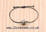 CGB9928 Fashion 12mm dalmatian jasper adjustable bracelet jewelry