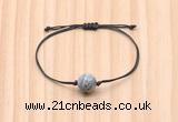 CGB9931 Fashion 12mm grey picture jasper adjustable bracelet jewelry