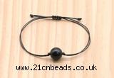 CGB9948 Fashion 12mm black obsidian adjustable bracelet jewelry