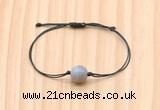 CGB9954 Fashion 12mm grey banded agate adjustable bracelet jewelry