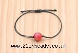 CGB9956 Fashion 12mm red banded agate adjustable bracelet jewelry