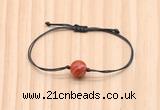 CGB9957 Fashion 12mm red banded agate adjustable bracelet jewelry