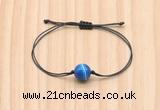 CGB9958 Fashion 12mm blue banded agate adjustable bracelet jewelry