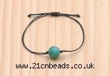 CGB9959 Fashion 12mm green banded agate adjustable bracelet jewelry