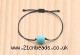 CGB9976 Fashion 12mm blue howlite adjustable bracelet jewelry