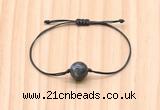 CGB9985 Fashion 12mm black labradorite adjustable bracelet jewelry
