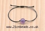 CGB9994 Fashion 12mm amethyst gemstone adjustable bracelet jewelry