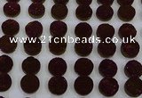 CGC122 16mm flat round druzy quartz cabochons wholesale