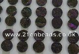 CGC123 16mm flat round druzy quartz cabochons wholesale