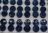 CGC126 16mm flat round druzy quartz cabochons wholesale