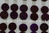 CGC133 18mm flat round druzy quartz cabochons wholesale