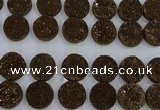 CGC141 20mm flat round druzy quartz cabochons wholesale