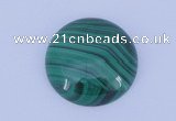 CGC15 20pcs 4mm flat round natural malachite gemstone cabochons