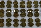 CGC171 12*16mm oval druzy quartz cabochons wholesale