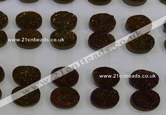CGC183 13*18mm oval druzy quartz cabochons wholesale
