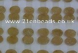 CGC185 13*18mm oval druzy quartz cabochons wholesale