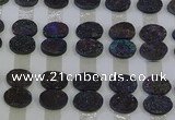 CGC186 13*18mm oval druzy quartz cabochons wholesale