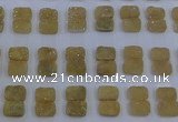 CGC203 10*14mm rectangle druzy quartz cabochons wholesale