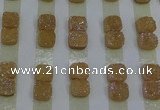 CGC215 10*10mm square druzy quartz cabochons wholesale