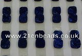 CGC219 10*10mm square druzy quartz cabochons wholesale