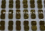 CGC220 12*12mm square druzy quartz cabochons wholesale