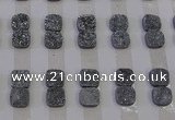 CGC221 12*12mm square druzy quartz cabochons wholesale