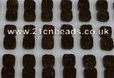 CGC225 12*12mm square druzy quartz cabochons wholesale