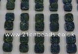 CGC226 12*12mm square druzy quartz cabochons wholesale