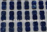 CGC229 12*12mm square druzy quartz cabochons wholesale