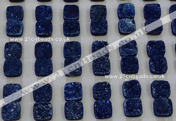 CGC229 12*12mm square druzy quartz cabochons wholesale