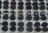 CGC235 10*14mm flat teardrop druzy quartz cabochons wholesale