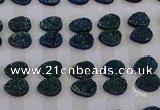 CGC259 13*18mm flat teardrop druzy quartz cabochons wholesale