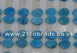CGC260 15*20mm flat teardrop druzy quartz cabochons wholesale