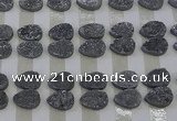 CGC266 15*20mm flat teardrop druzy quartz cabochons wholesale