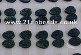 CGC269 15*20mm flat teardrop druzy quartz cabochons wholesale