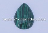 CGC30 2pcs 13*18mm flat teardrop natural malachite gemstone cabochons