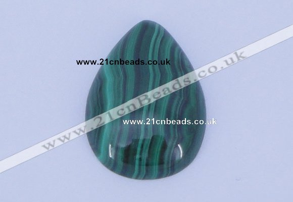 CGC30 2pcs 13*18mm flat teardrop natural malachite gemstone cabochons